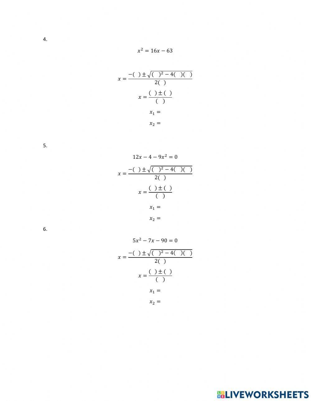 Ecuaciones 2do grado