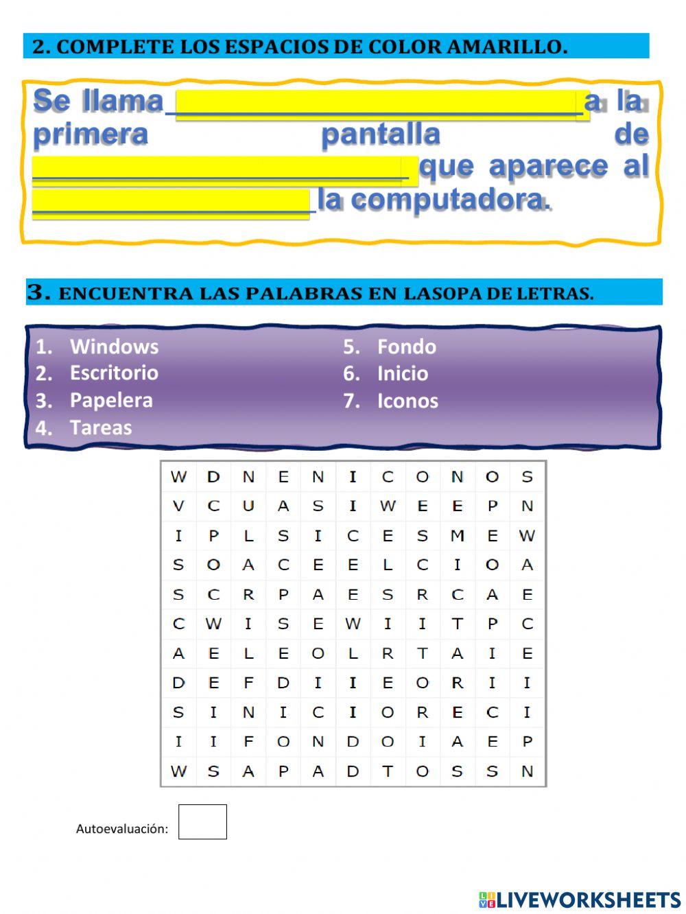 EVALUACION BIMESTRAL  1°2022