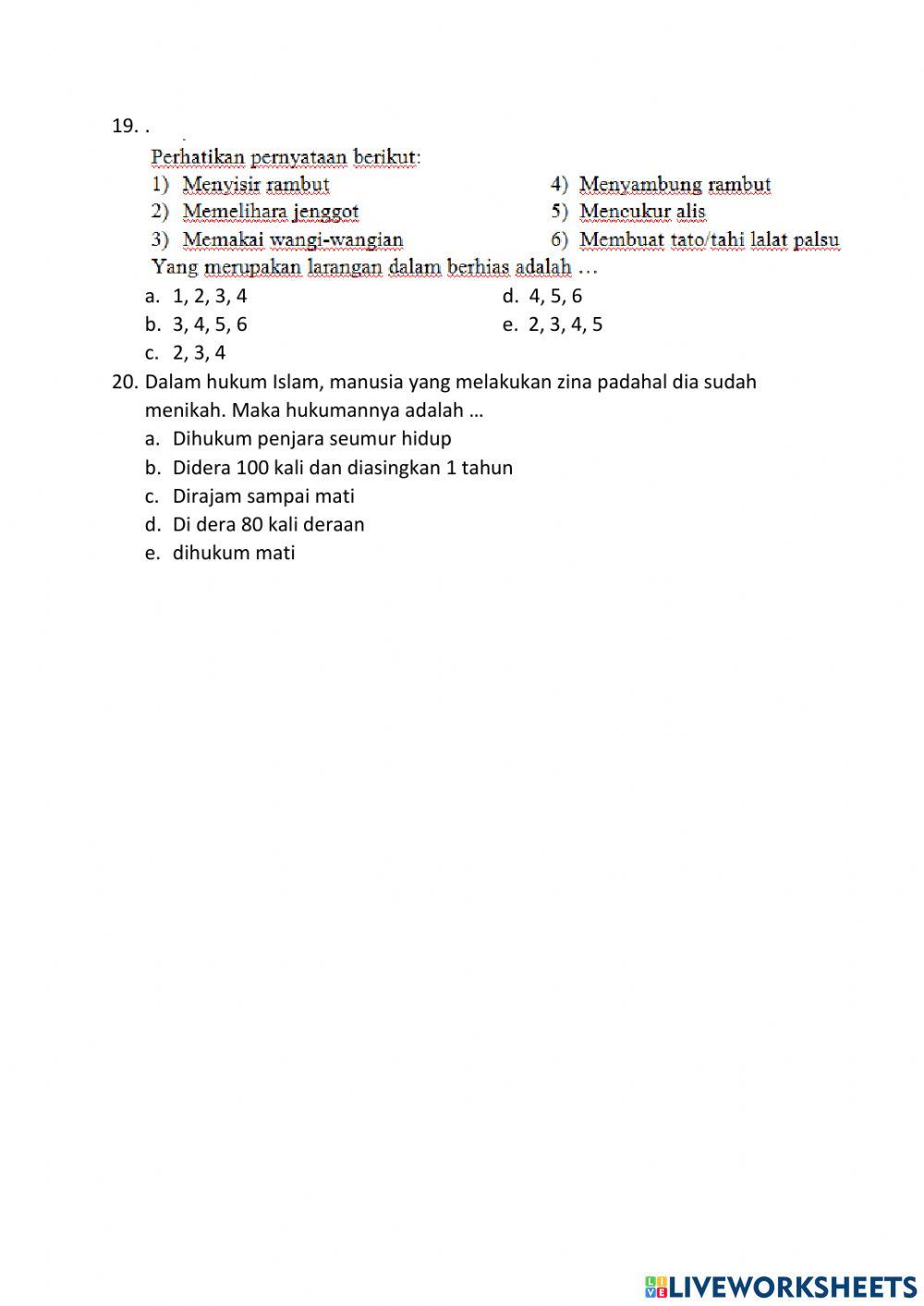 UH ke-2 Ganjil Kelas X