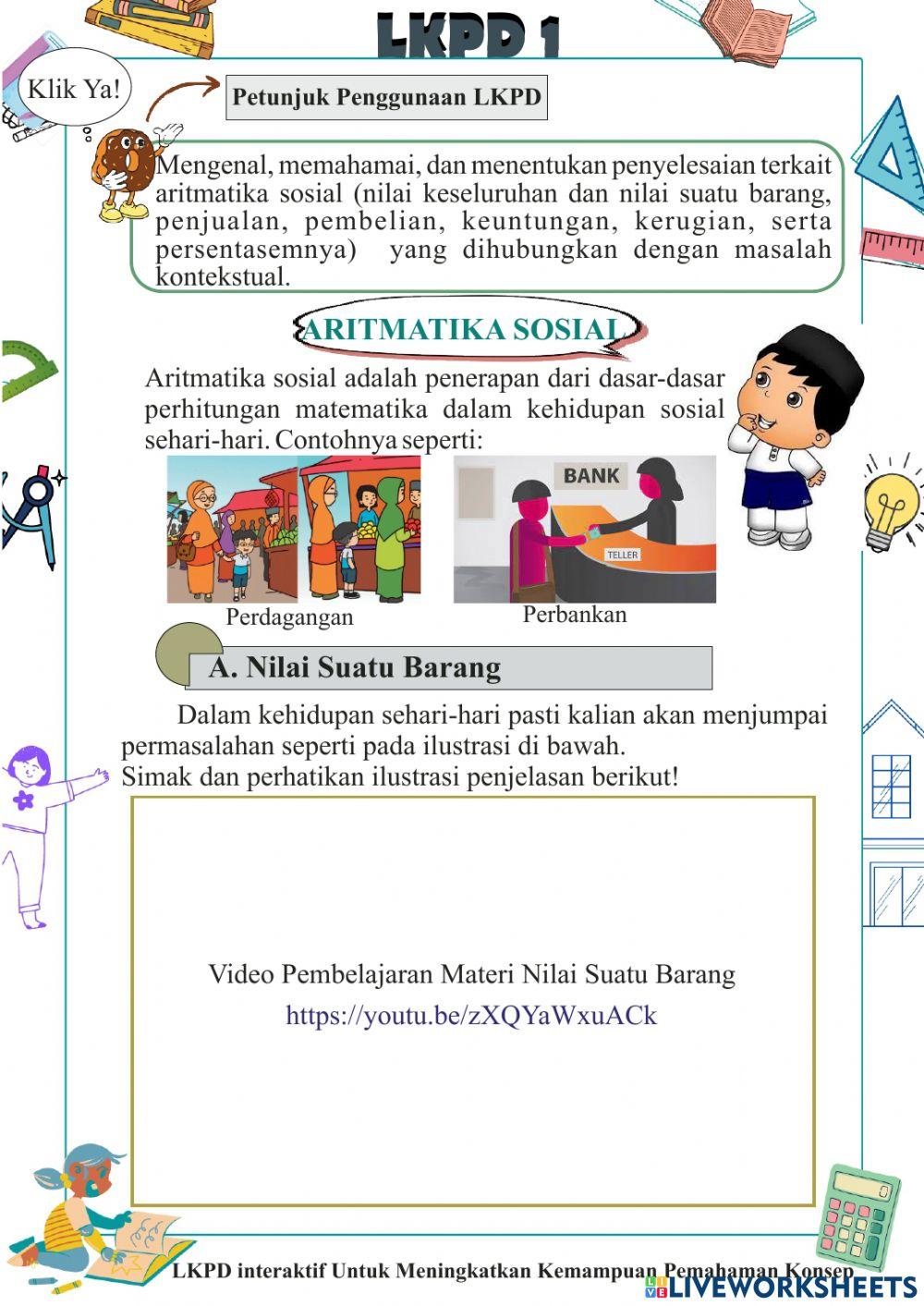 LKPD 1 ARITMATIKA SOSIAL