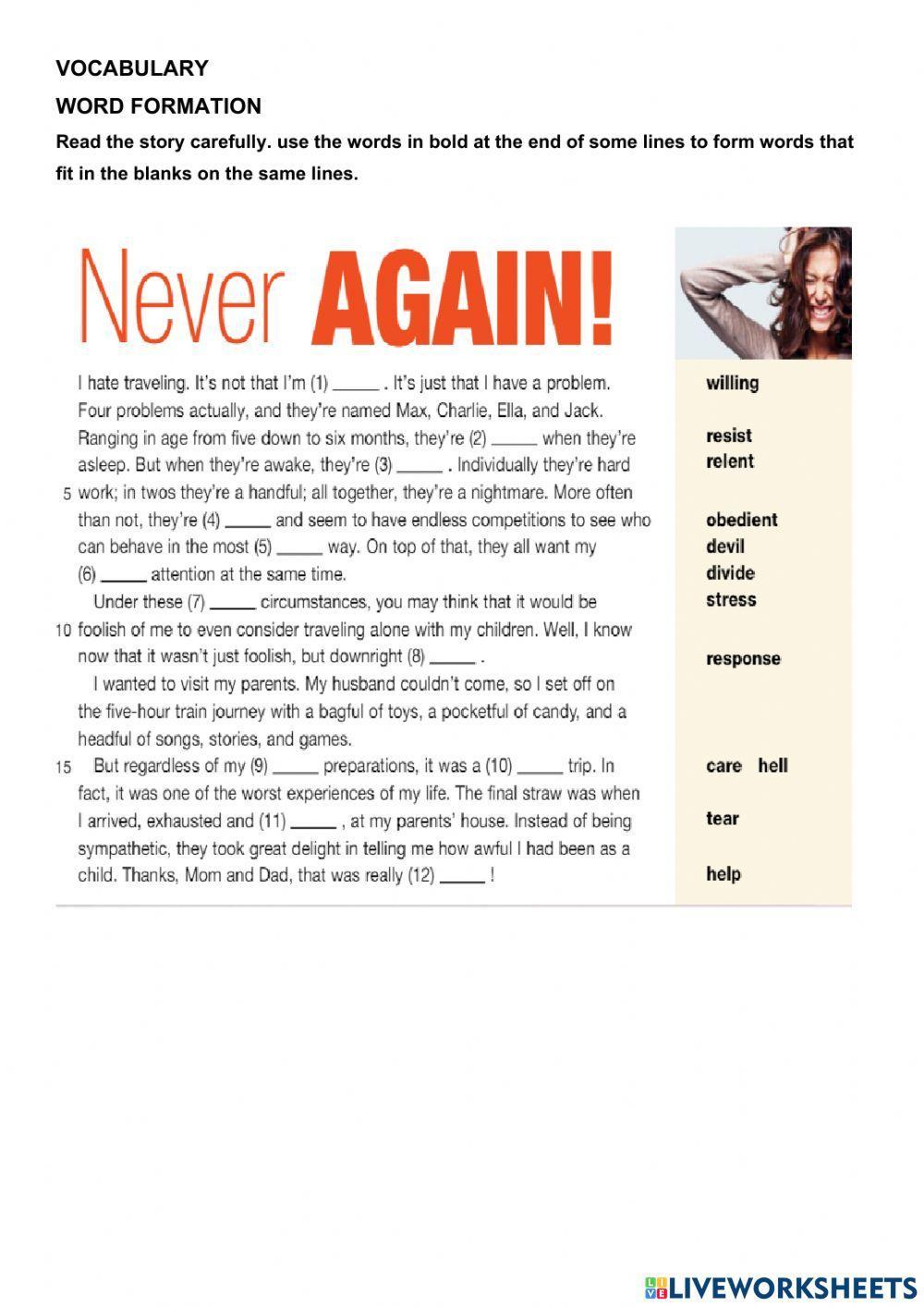 Usmp upper interm unit 7 word formation