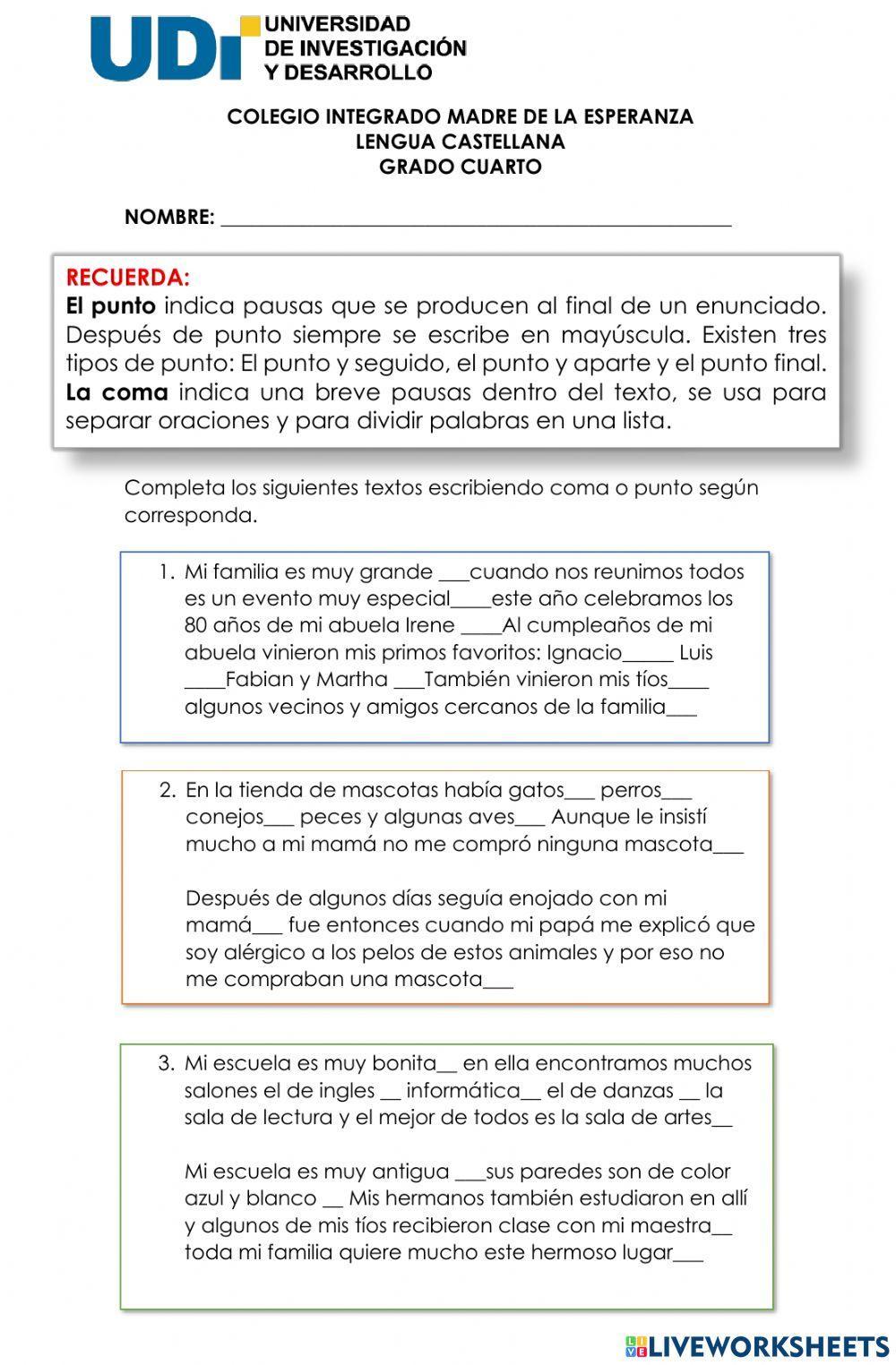 Uso del punto y la coma