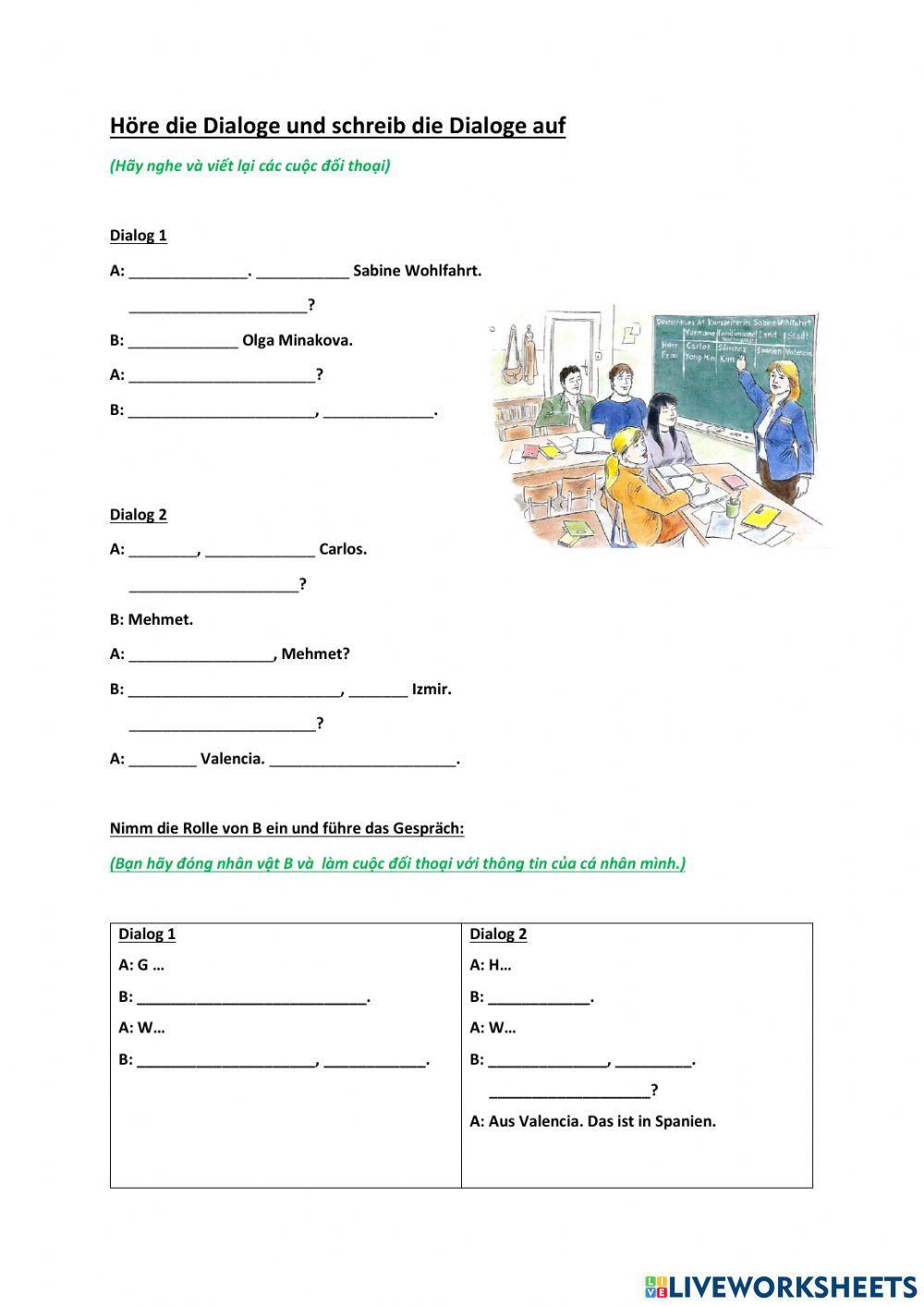 A1 Lek1 Hören und Sprechen Ü2