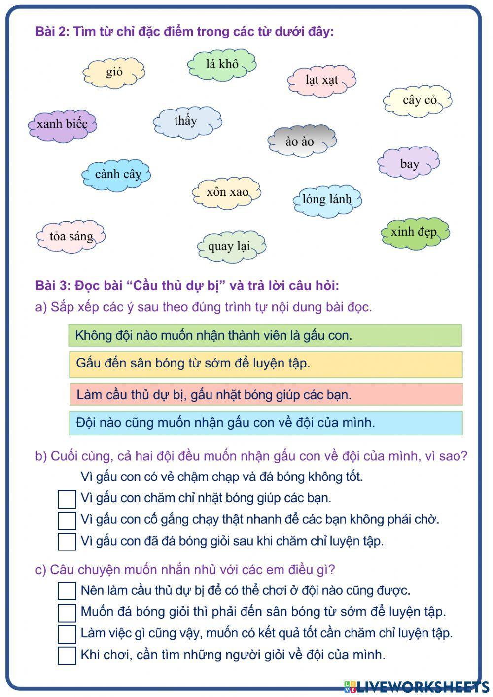 Tiếng Việt 2 (Tuần 4)