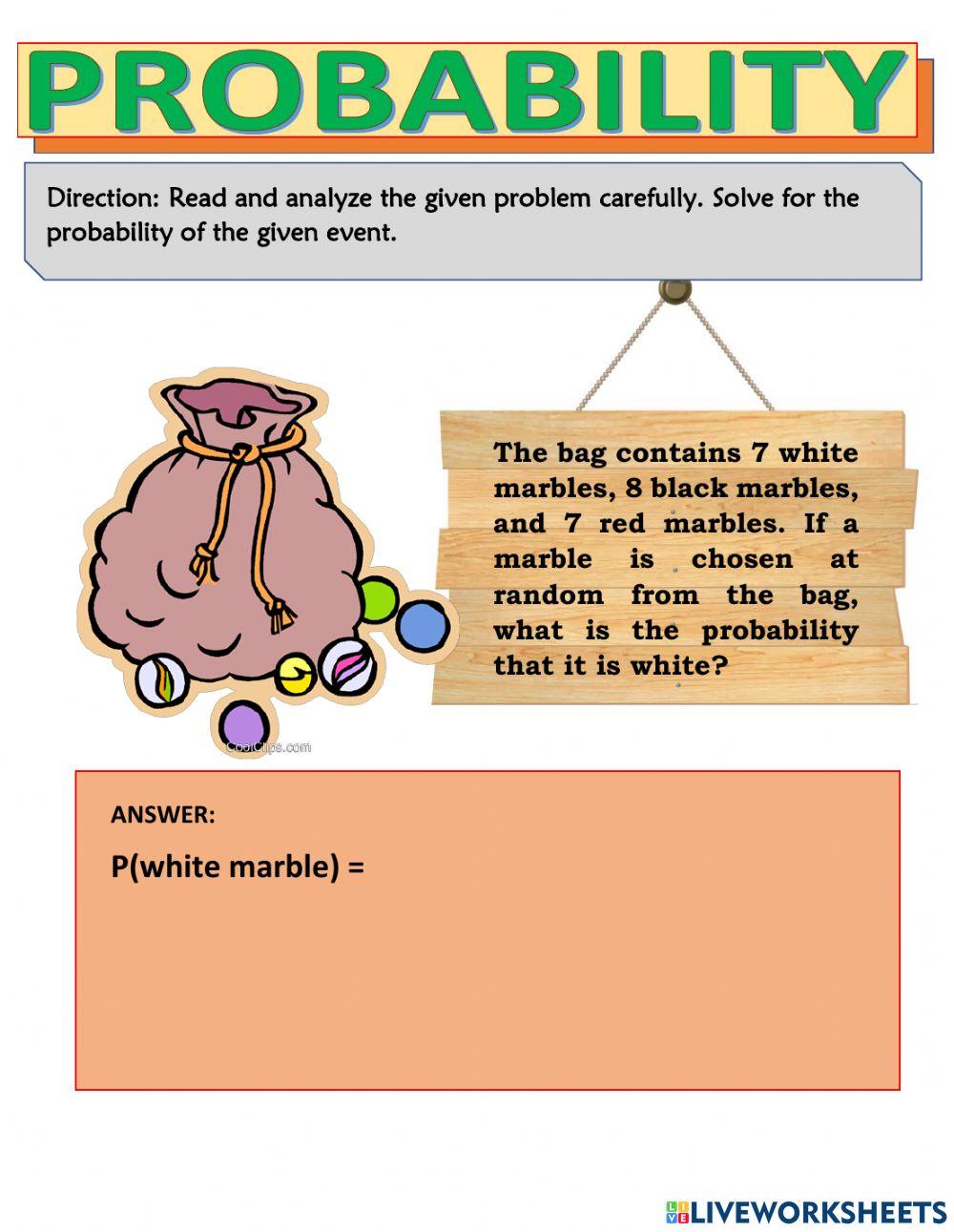 Probability of simple events