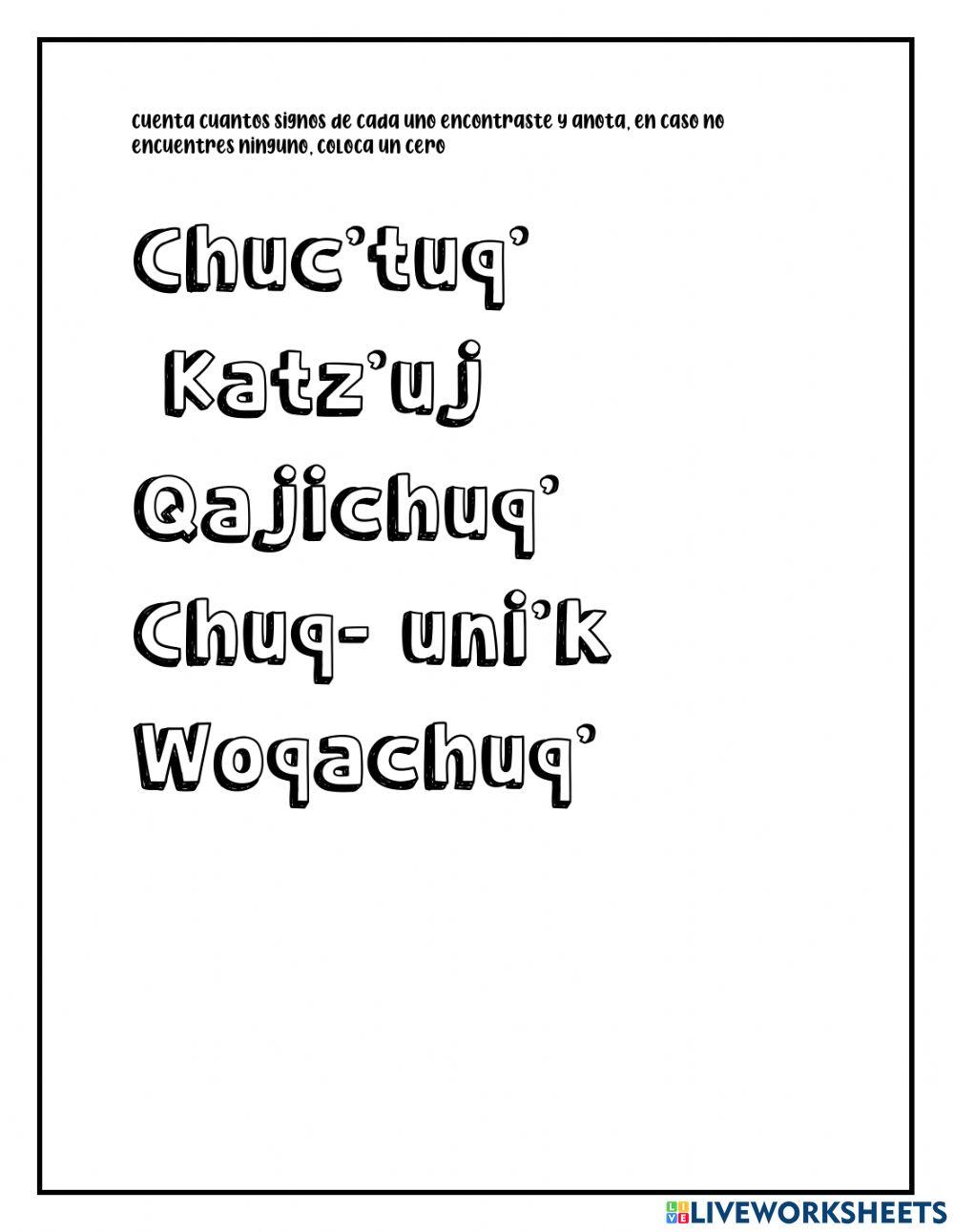 Signos de puntuación- Kaqchikel
