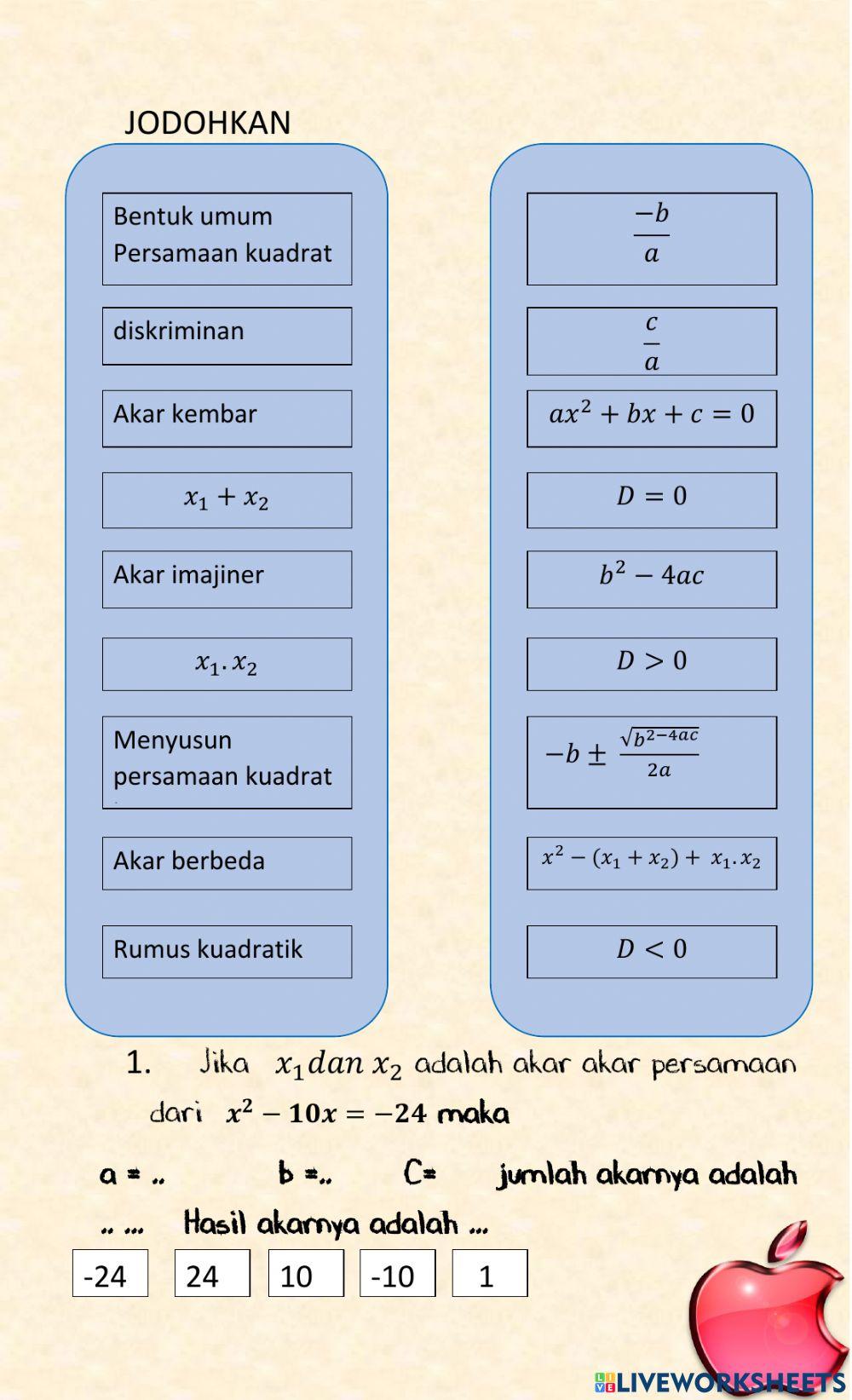 Persamaan Kuadrat Baru