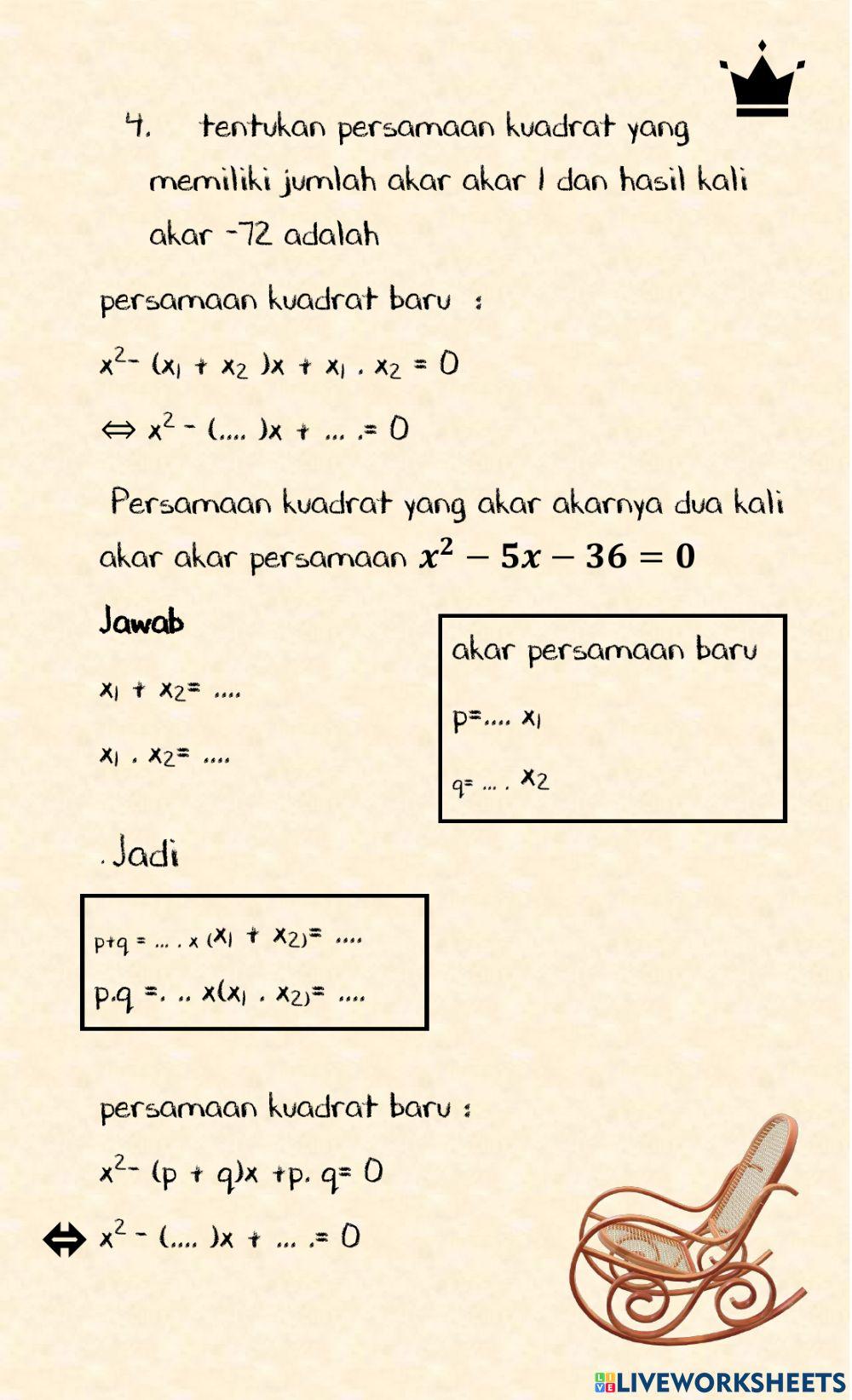 Persamaan Kuadrat Baru