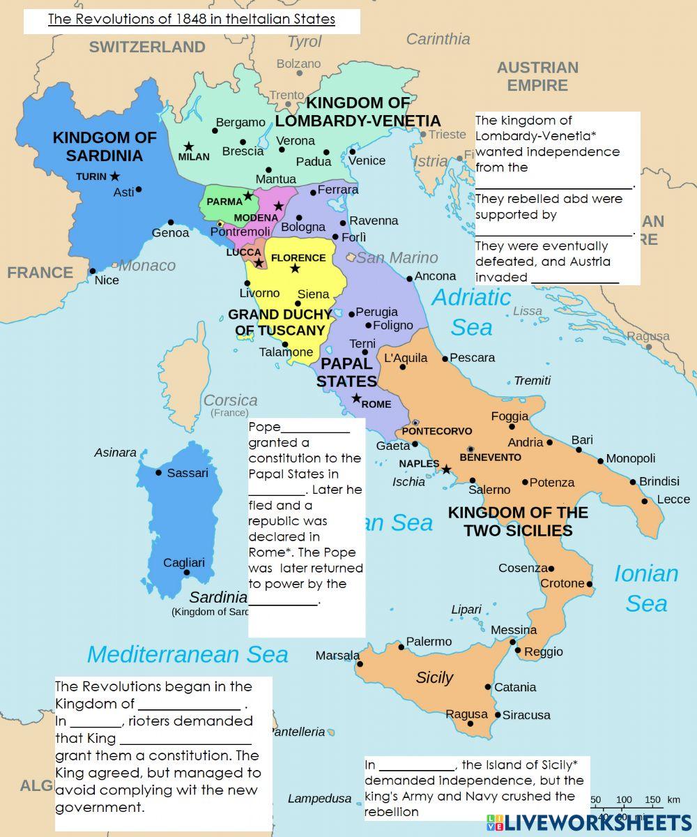 The Revolutions of 1848: Italy