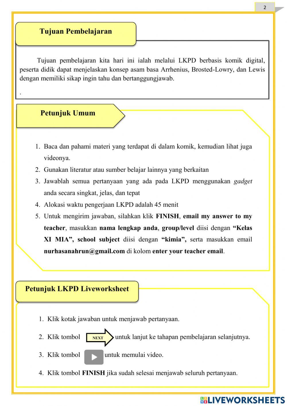LKPD Teori Asam Basa Part 1