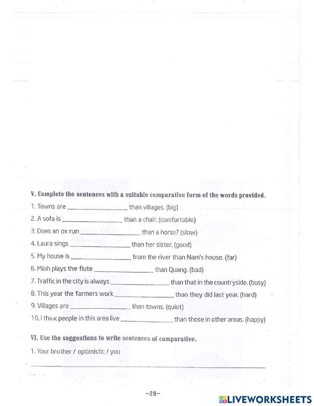 Unit 2: Life in the countryside