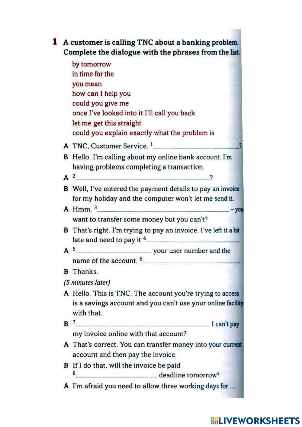 Business customer service