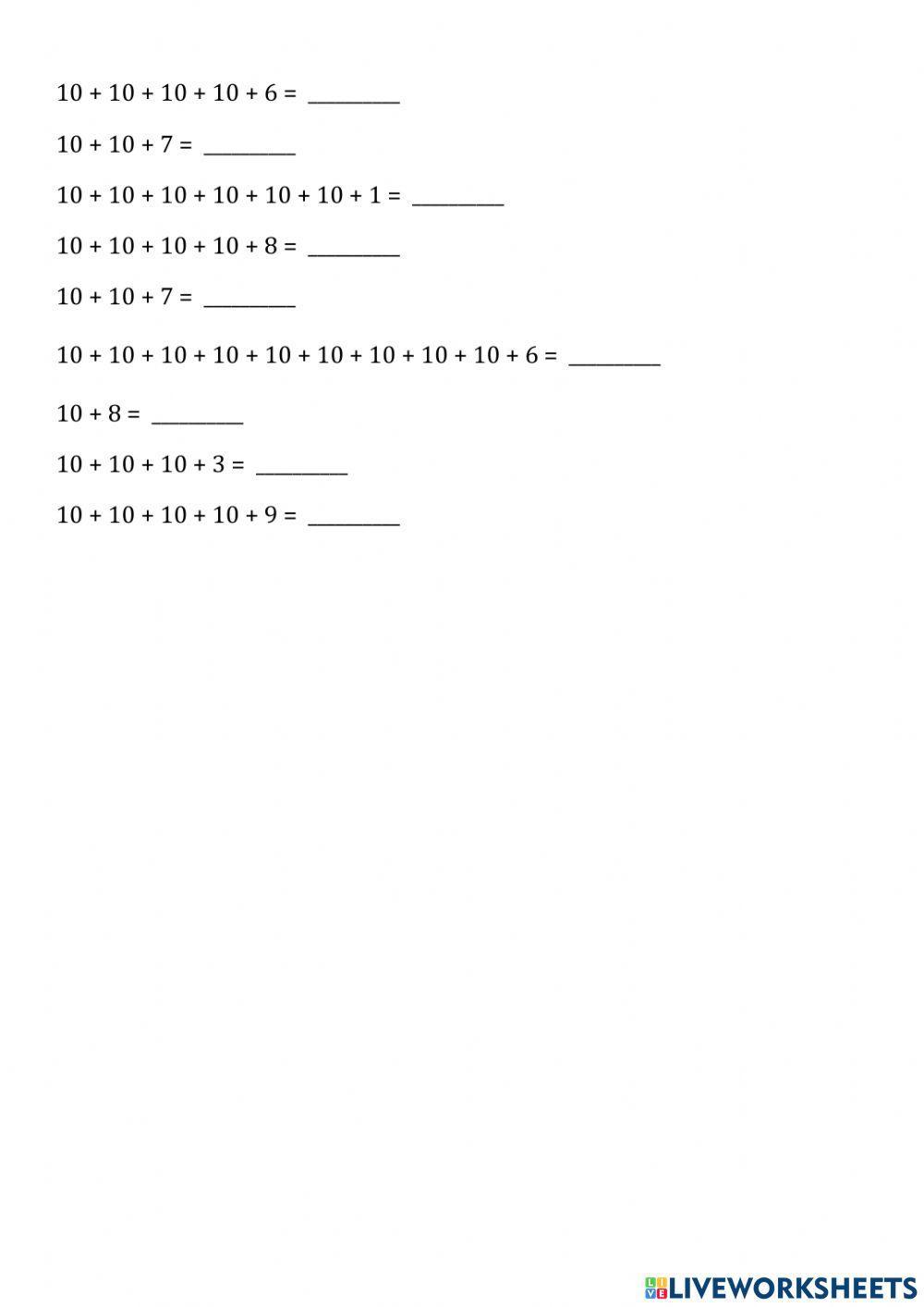 Zifraz eta letraz idatzi