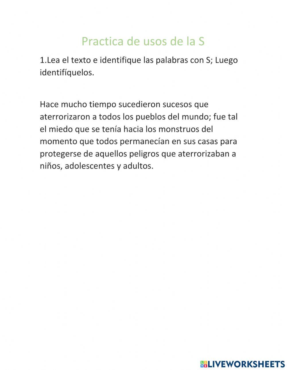 Practica de usos de la S 2148653 | compusieteelma | Live