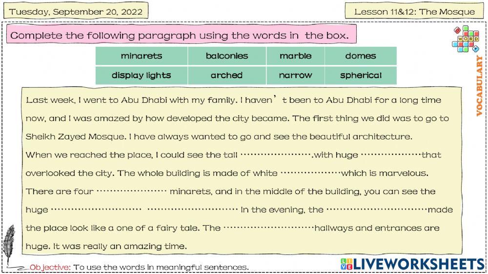 Unit 1- lesson 11- Vocabulary