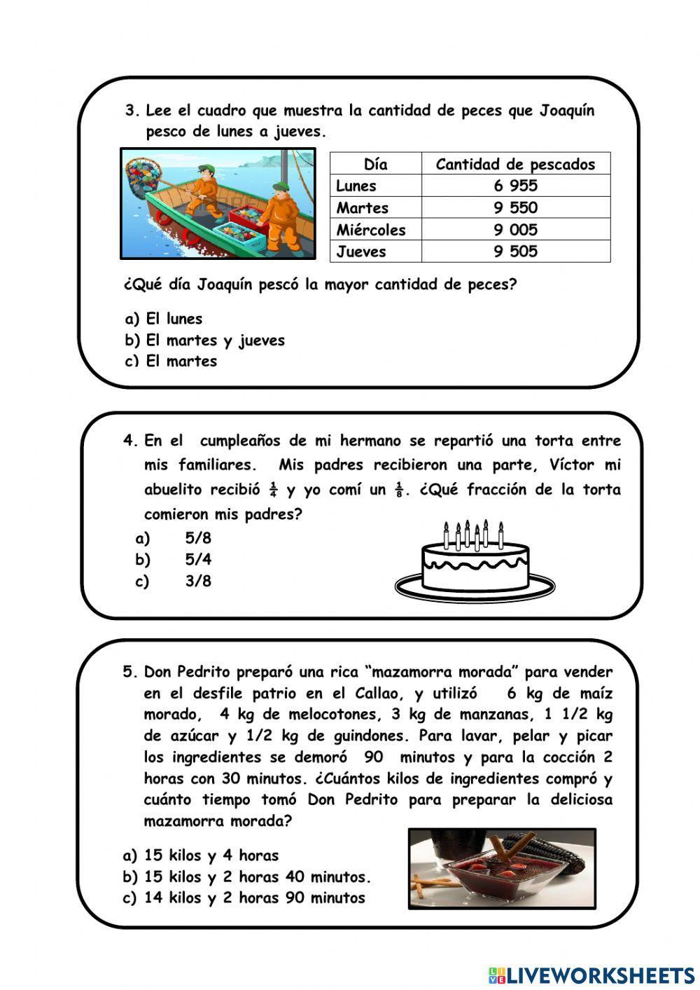 Evaluación tipo ece 4°
