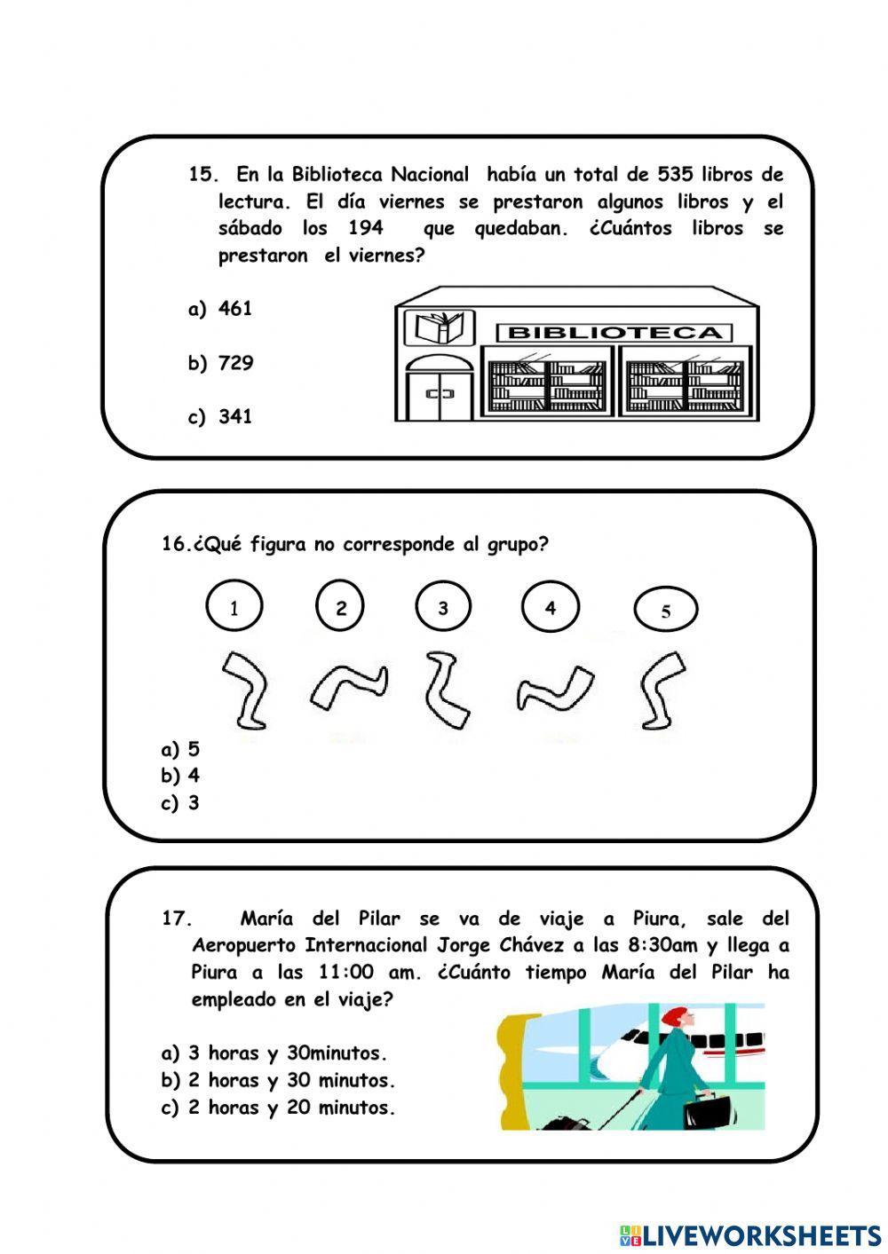 Evaluación tipo ece 4°