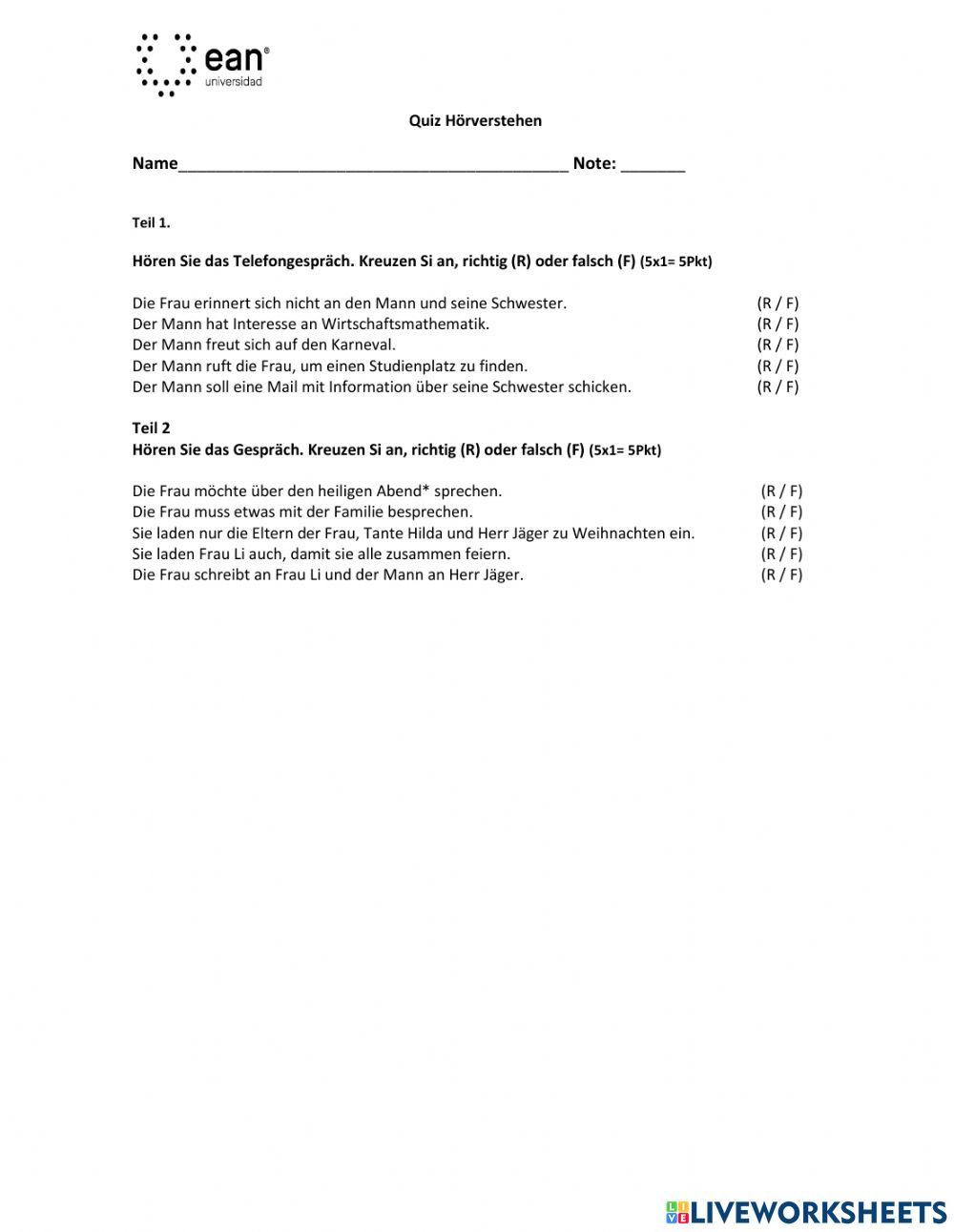 Hörverstehen Dt4 Teil2