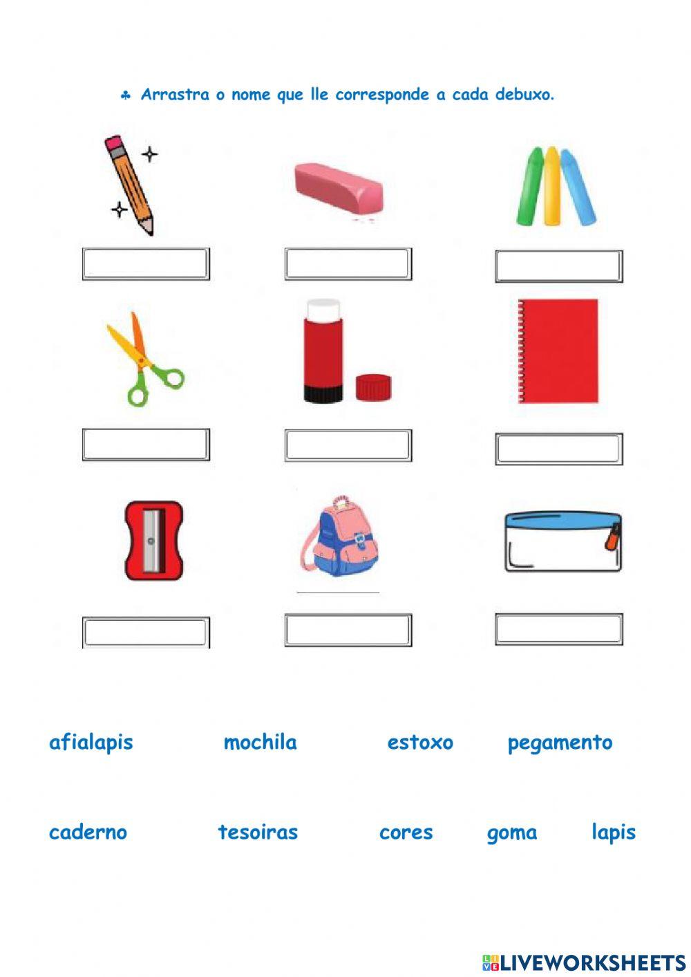 Vocabulario da escola