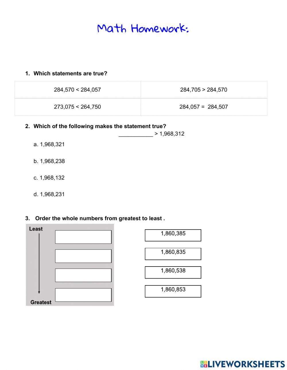Homework Week 3 Wednesday