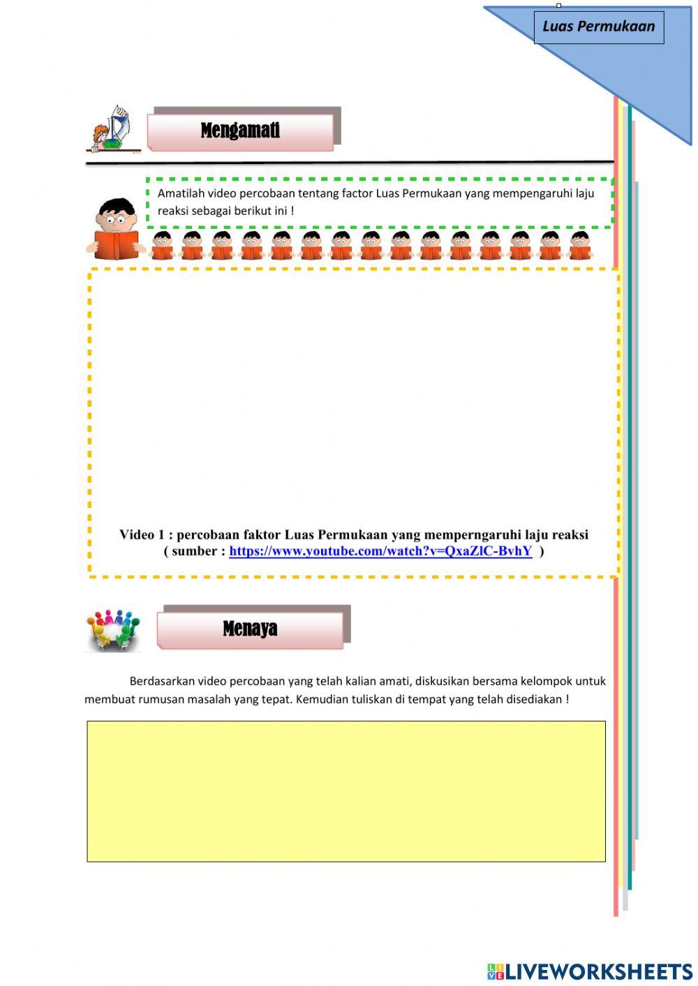E-lkpd faktor luas permukaan