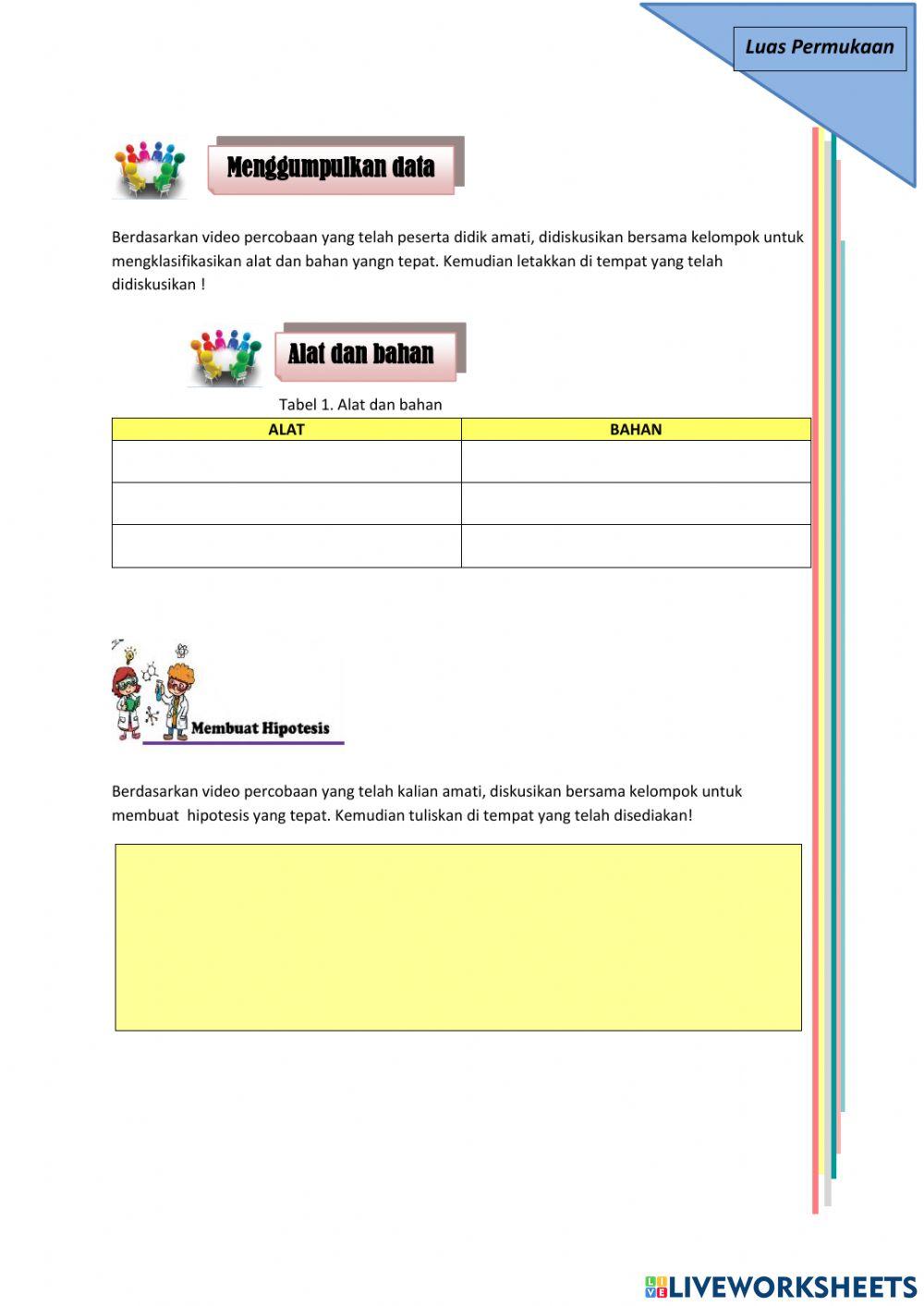 E-lkpd faktor luas permukaan