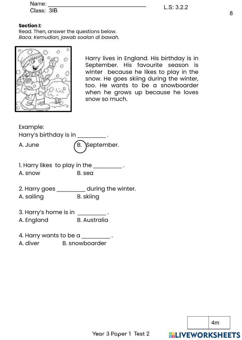Year 3 quiz