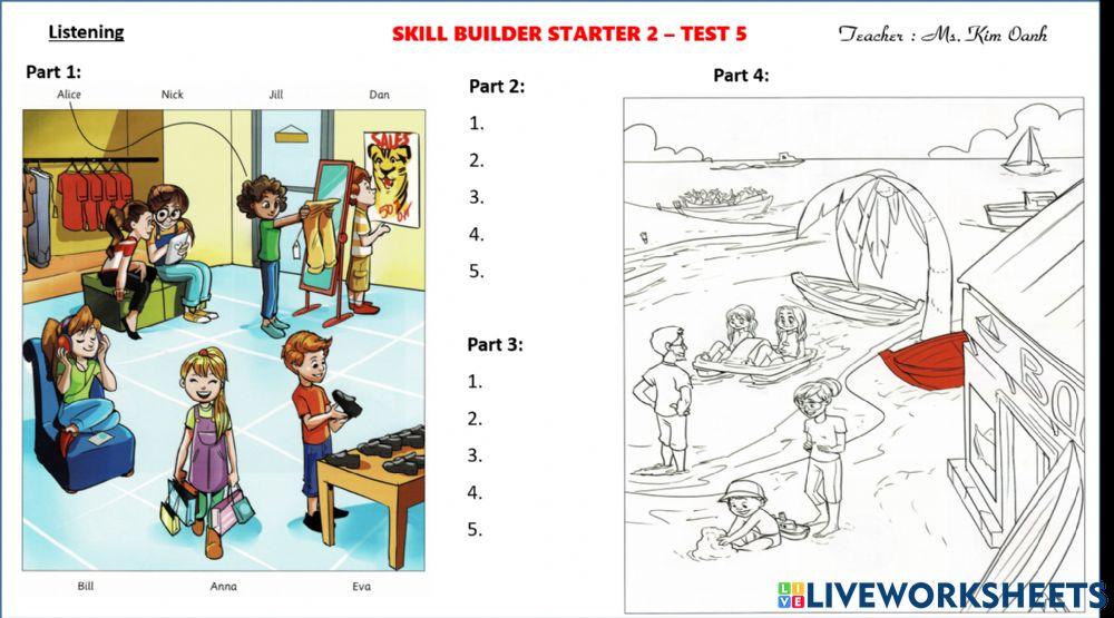 Skill Builder Starter Test 5 Listen