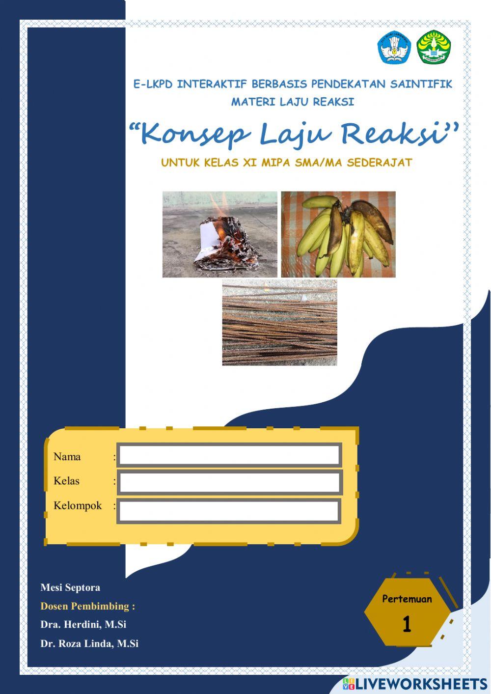 E-LKPD 1 Konsep Laju Reaksi