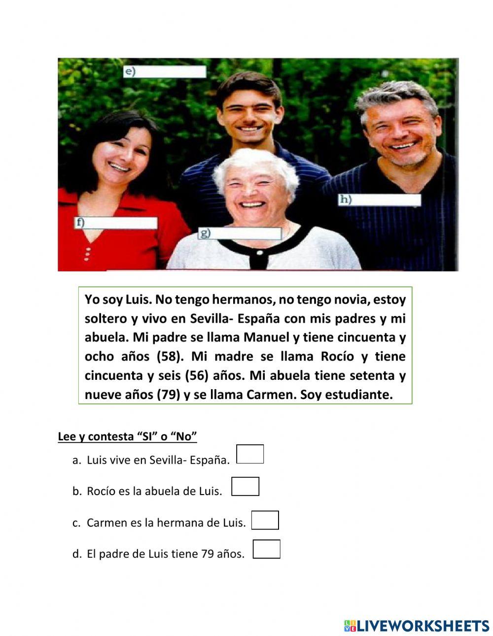 Lectura descripción familia
