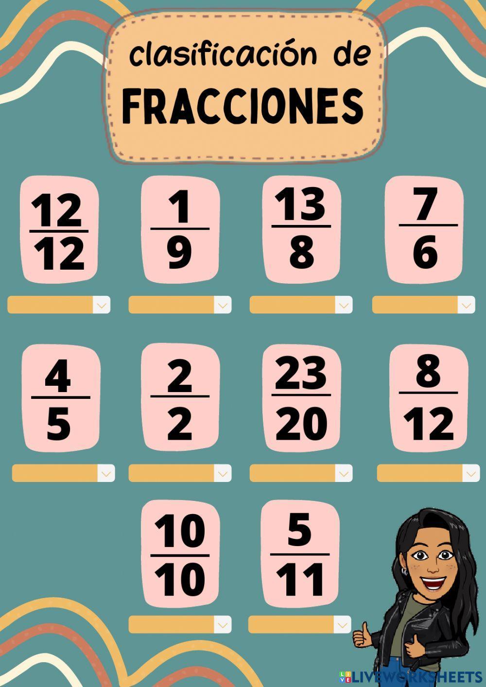 Clasificación de fracciones