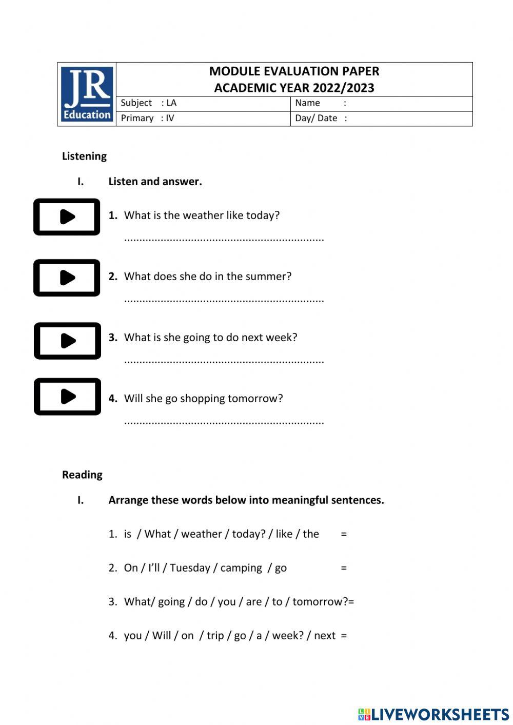 Unit test CH 2 P4