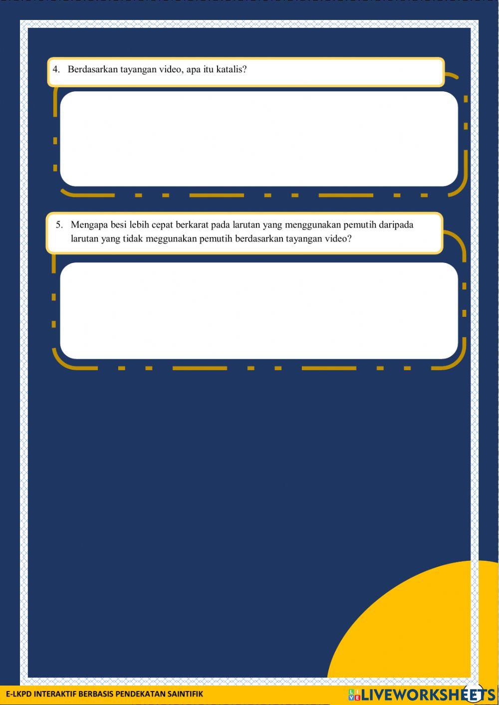 E-LKPD 3 Faktor-Faktor Yang Mempengaruhi Laju Reaksi