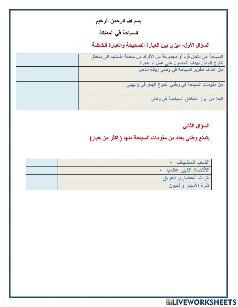 السياحة في المملكة