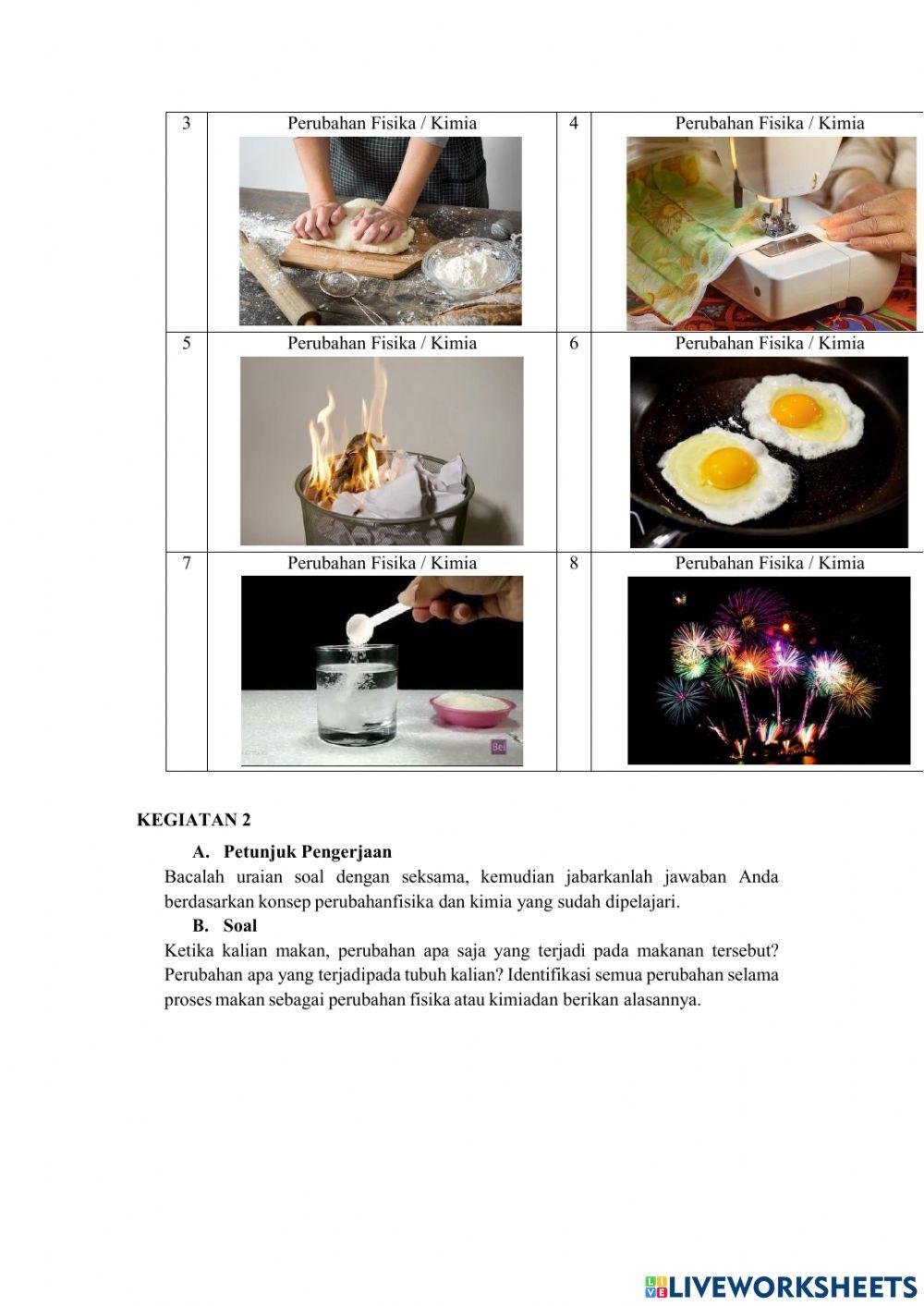 Perubahan fisika dan kimia