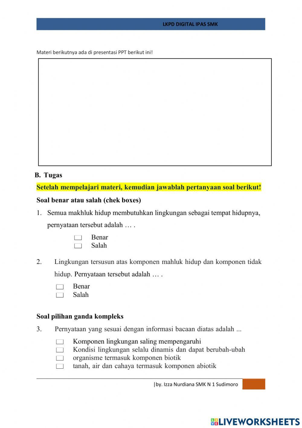 Makhlukhidup dan lingkungannya