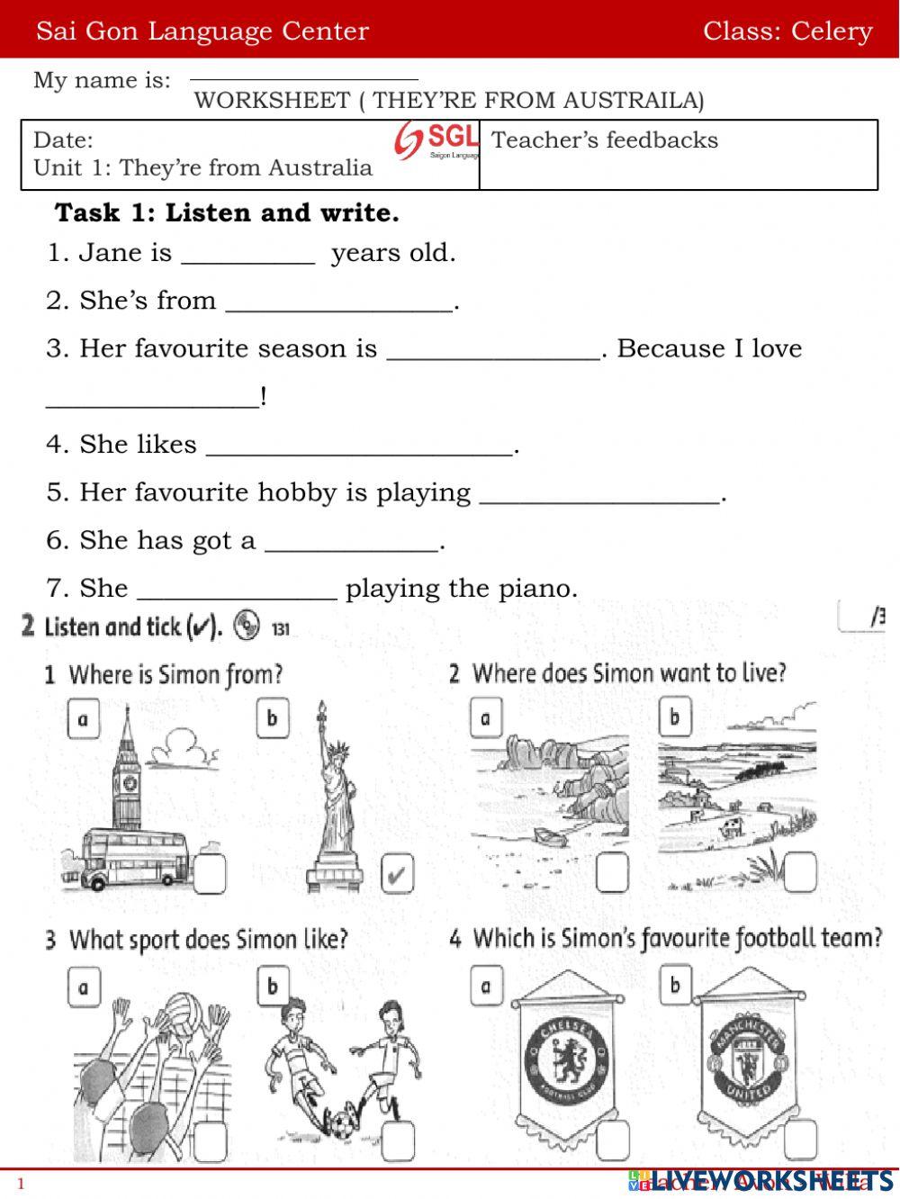 They're from Australia