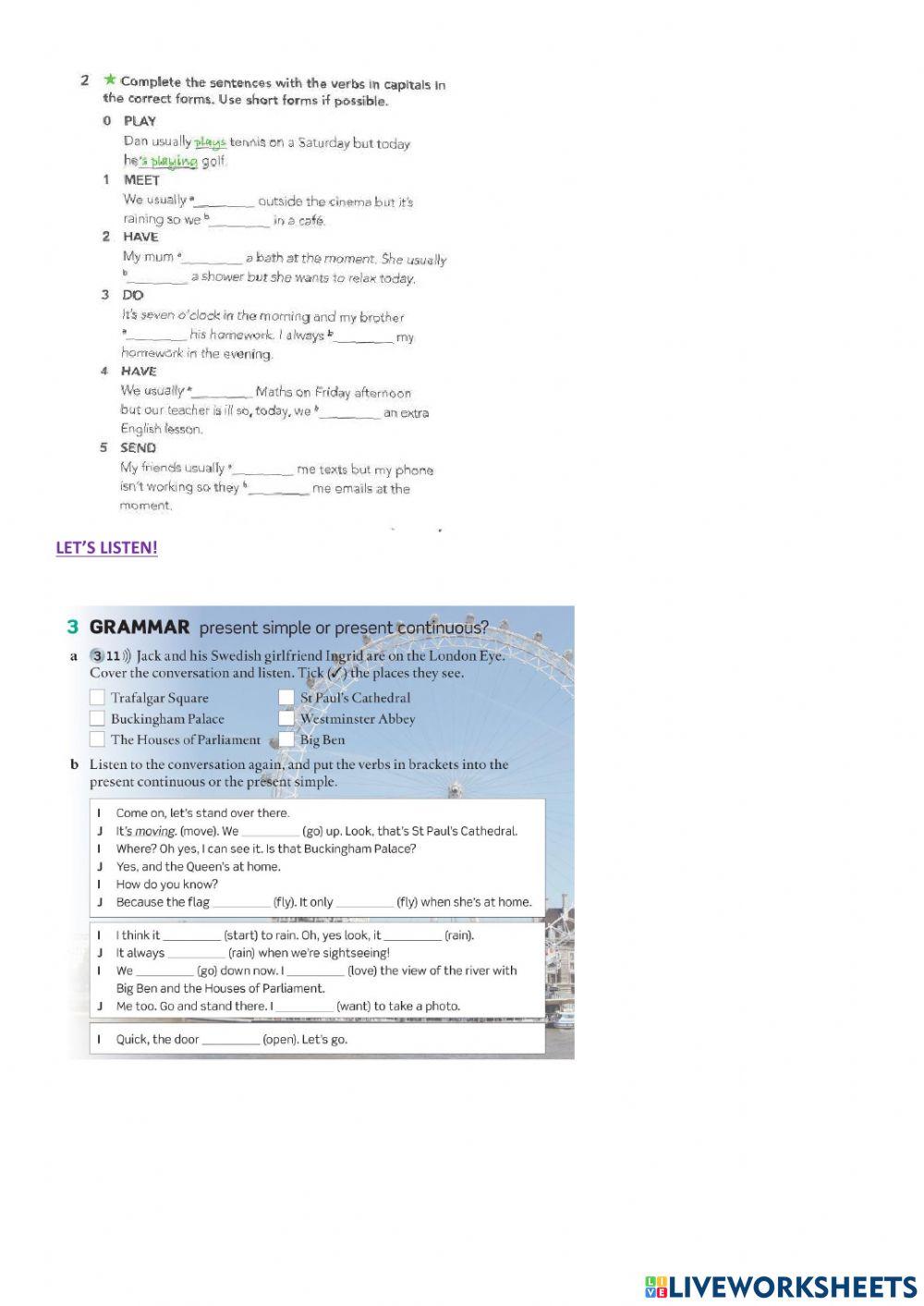 Present Free Interactive Worksheets 2149773