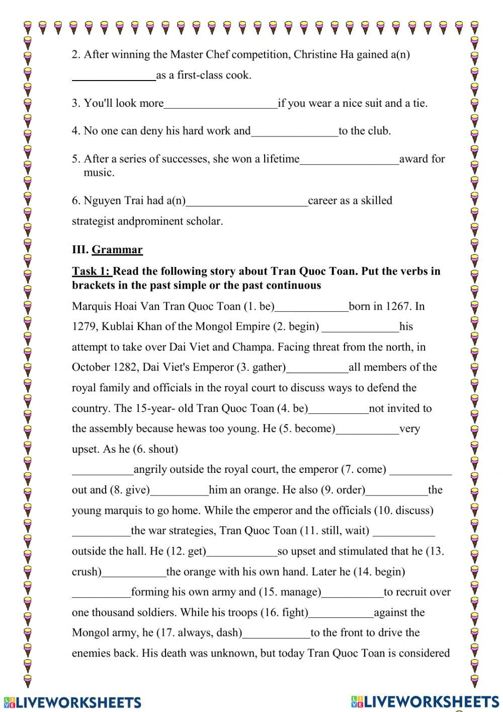 Unit 1. Looking back