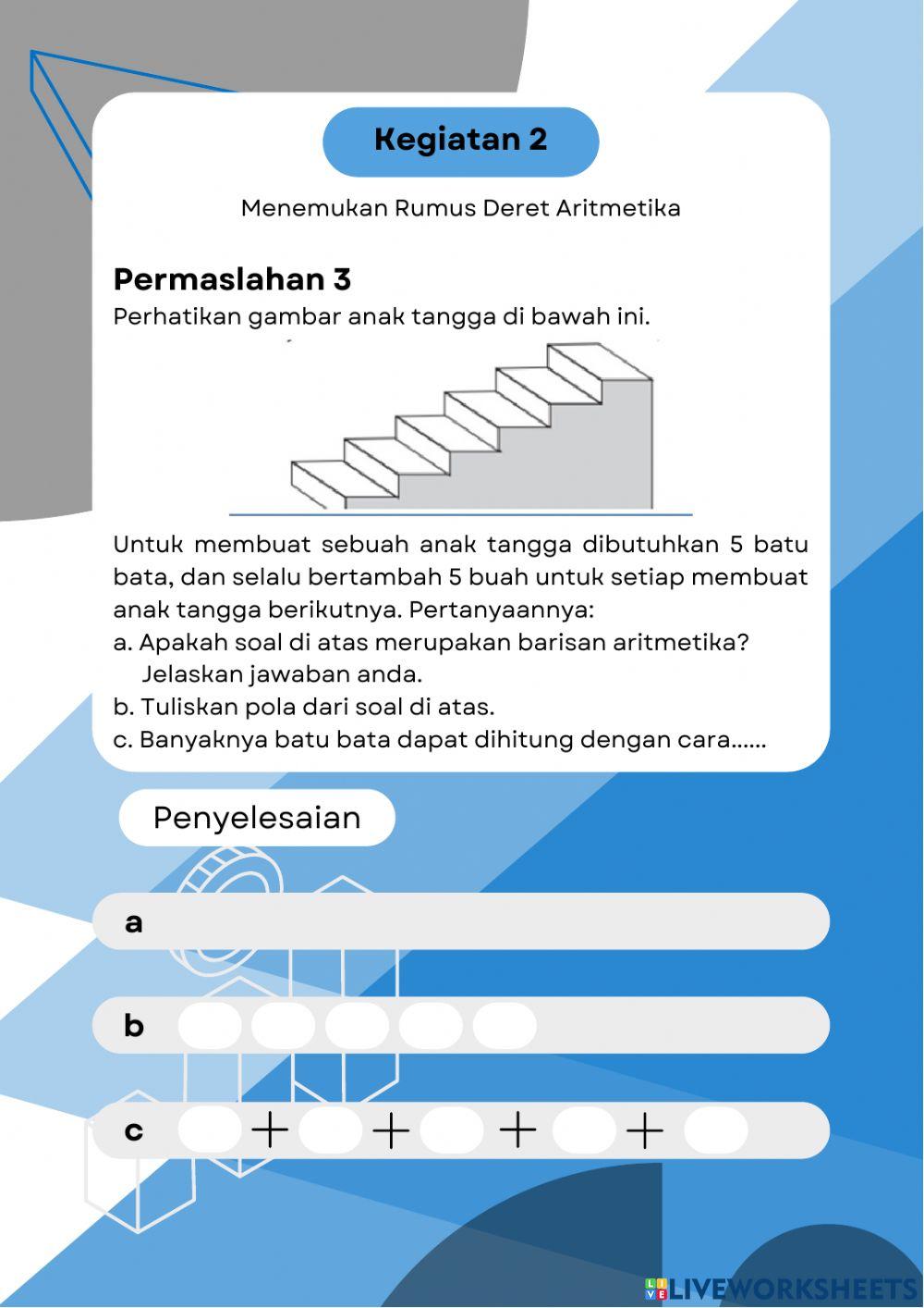 LKPD Barisan dan Deret Aritmetika
