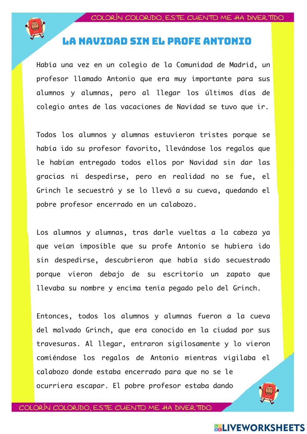 La Navidad sin el profe Antonio
