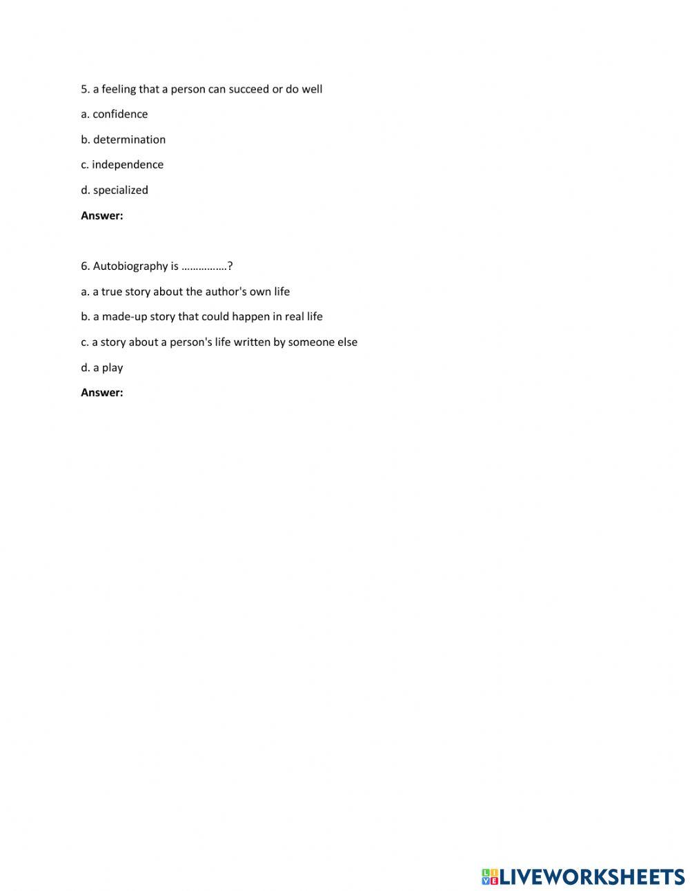 Reaching for the Moon- Vocabulary