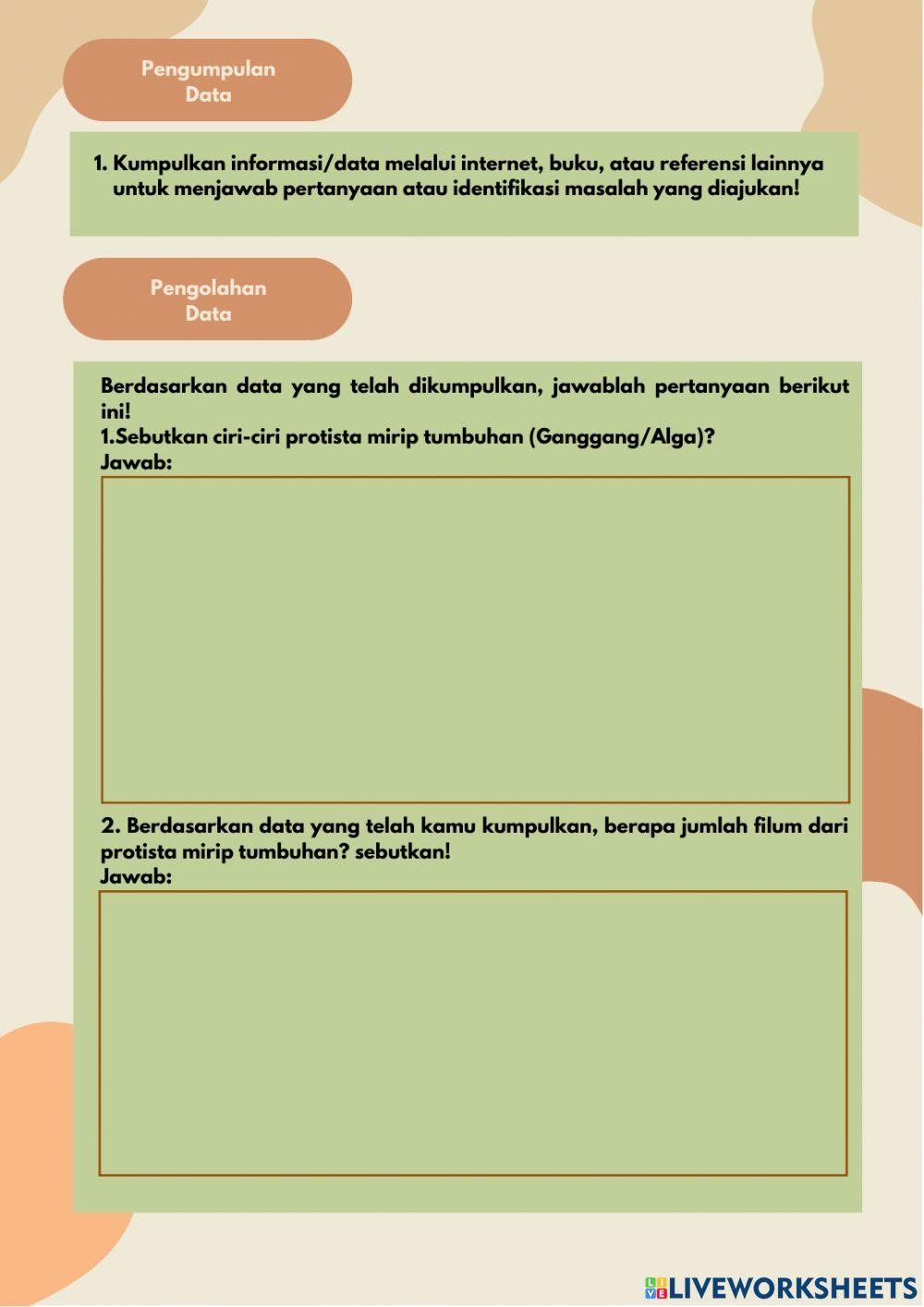 E-lkpd protista mirip tumbuhan