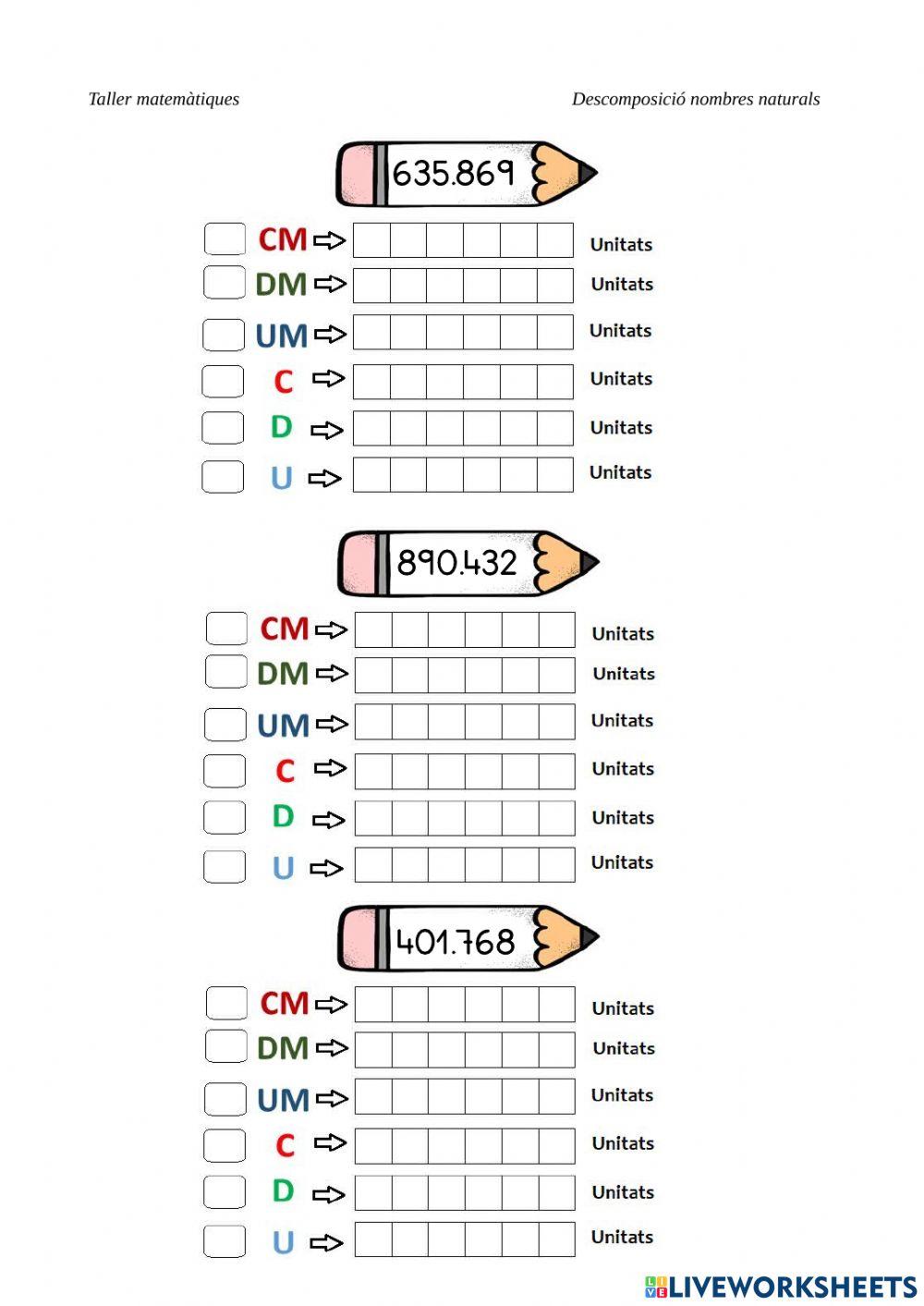 Descomposición numérica