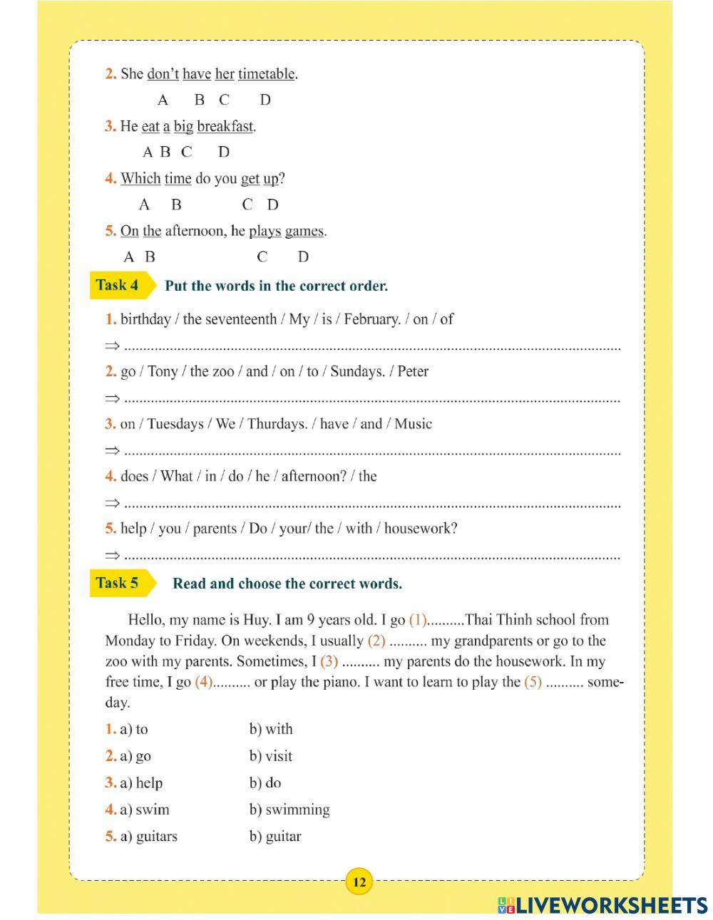 Week 5-What day is it today?