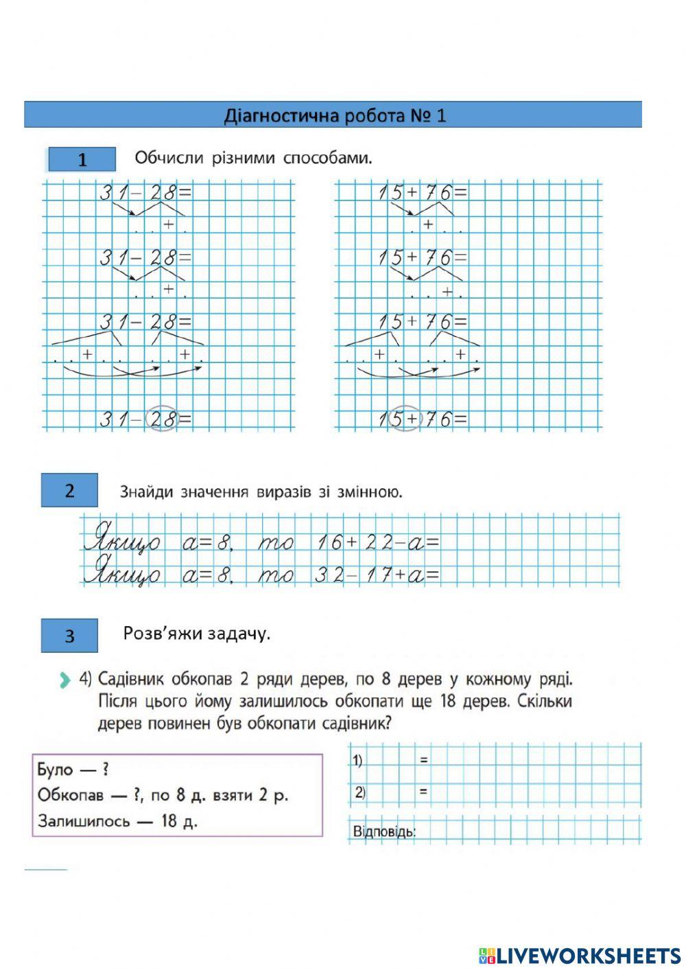 Діагностична робота № 1