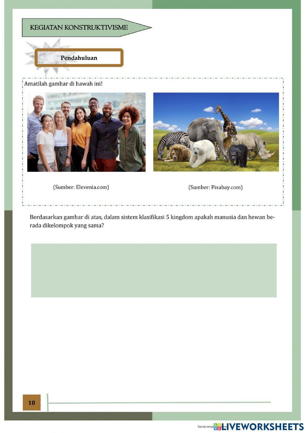 LKPD Interaktif Pertemuan 2 Biologi Klasifikasi Makhluk Hidup