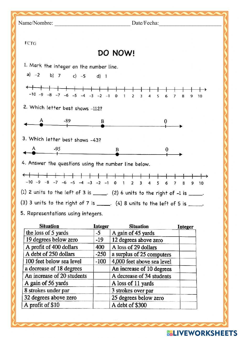 WCMFR Understanding Integers