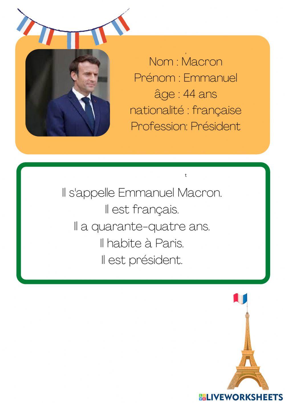 L'identité, présenter quelqu'un