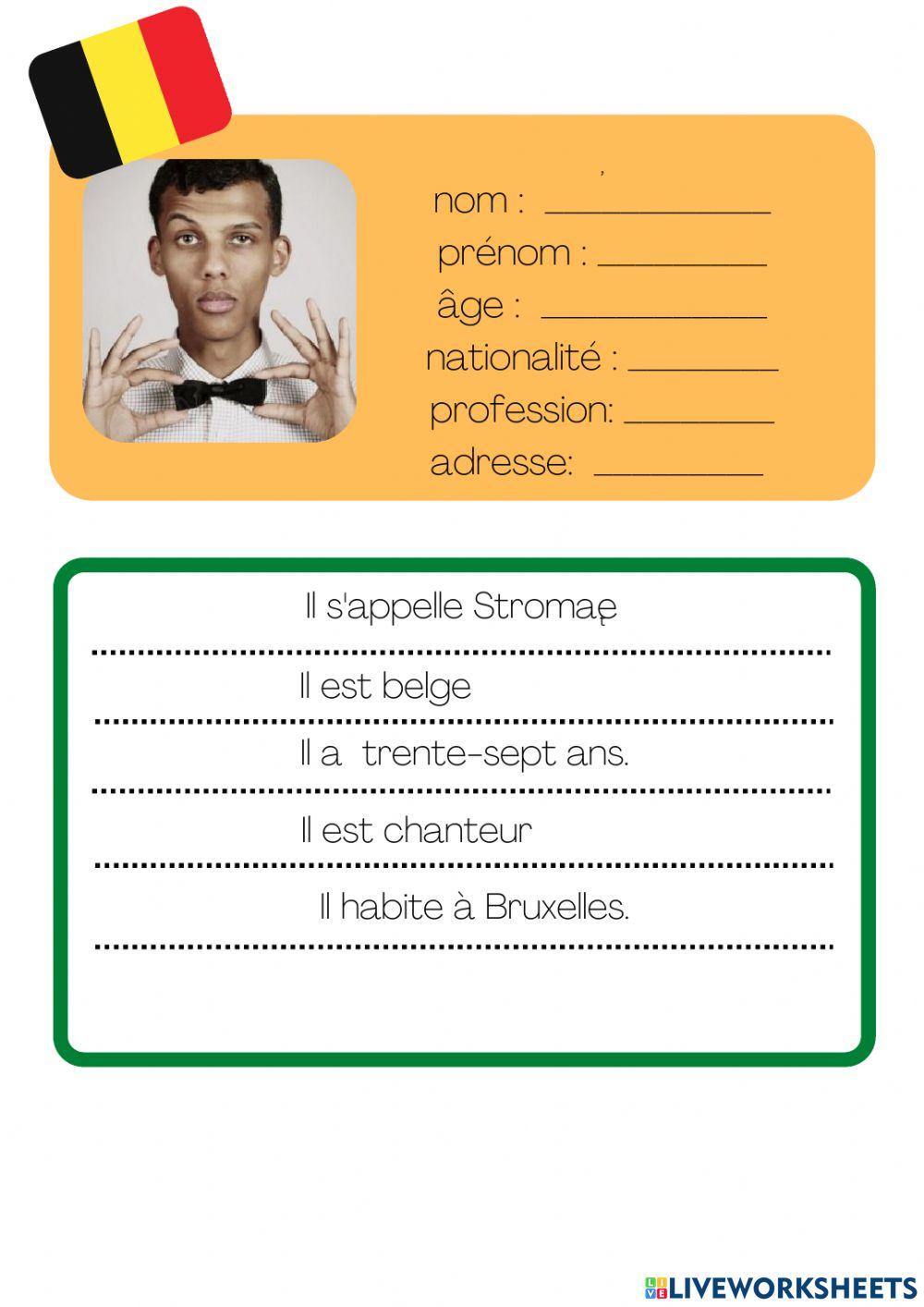 L'identité, présenter quelqu'un